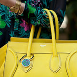 fiji swarovski and yellow bag image for luxe link purse hook