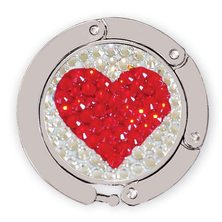 Heart swarovski image for luxe link purse hook