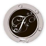 Flourished F initial new for luxe link purse hook