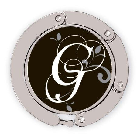 Flourished G initials for luxe link purse hook