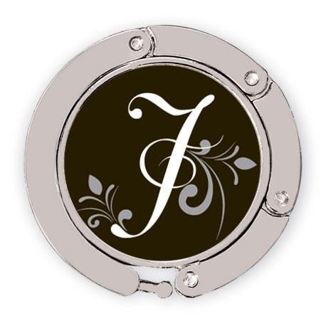 Flourished J initials for luxe link purse hook