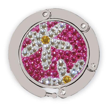 Plumeria Swarovski Luxe Link purse hook